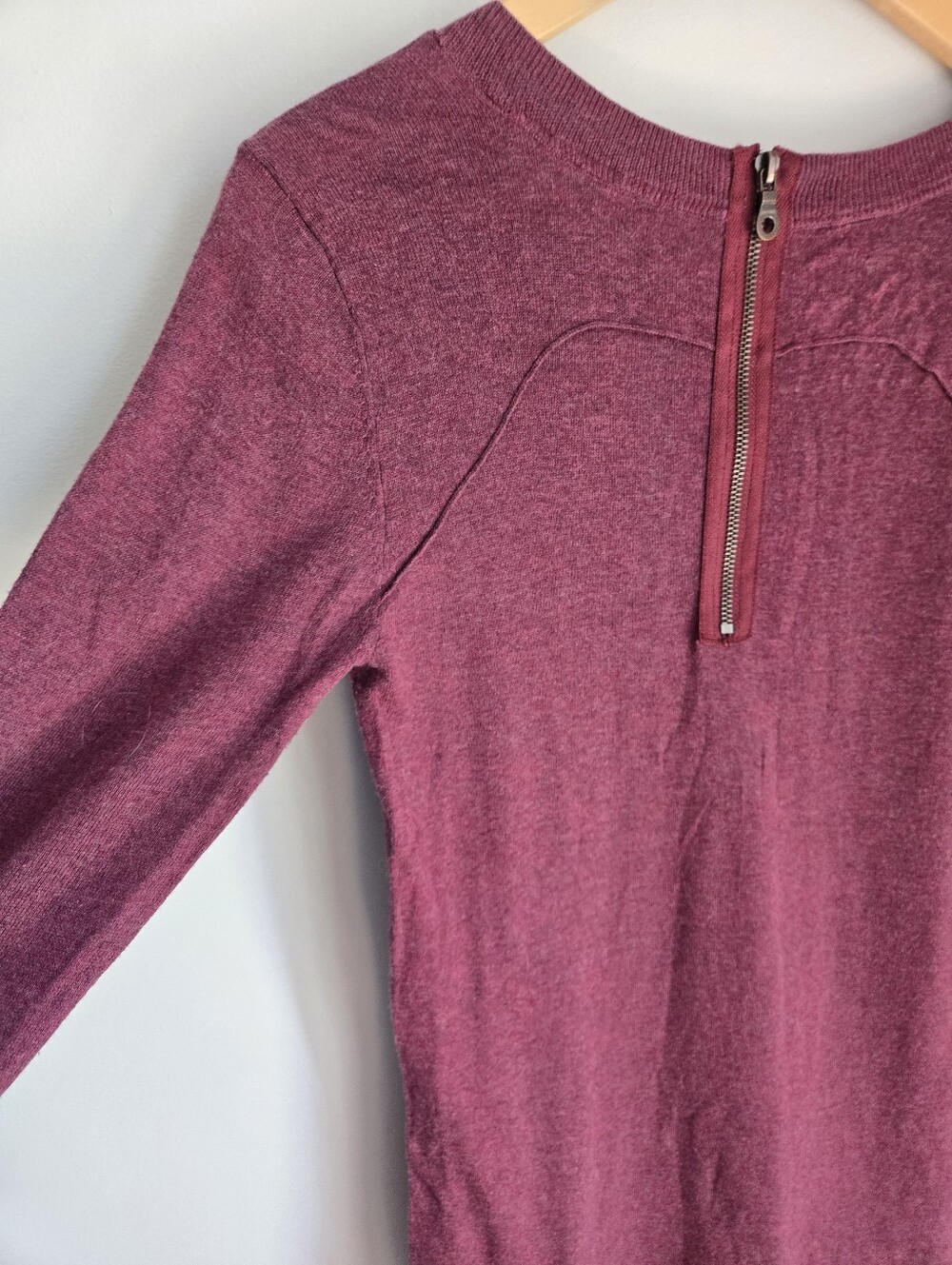FAT FACE cotton knit sweater dress In Raspberry-plum - Picture 9 of 13